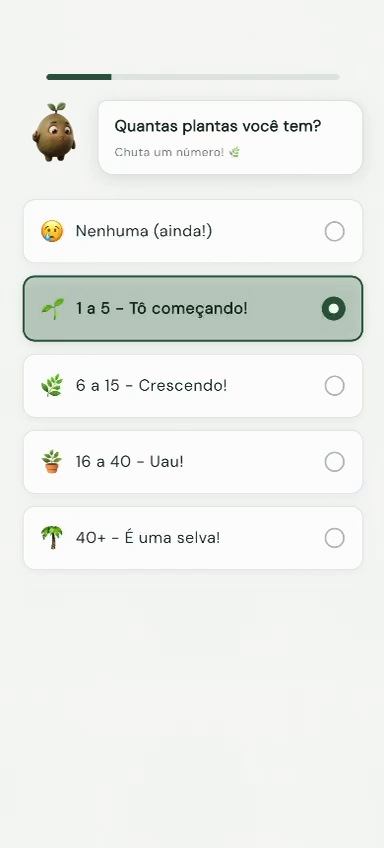 Quantas plantas você tem