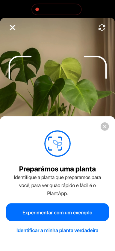 Modal oferecendo uma planta de demonstração