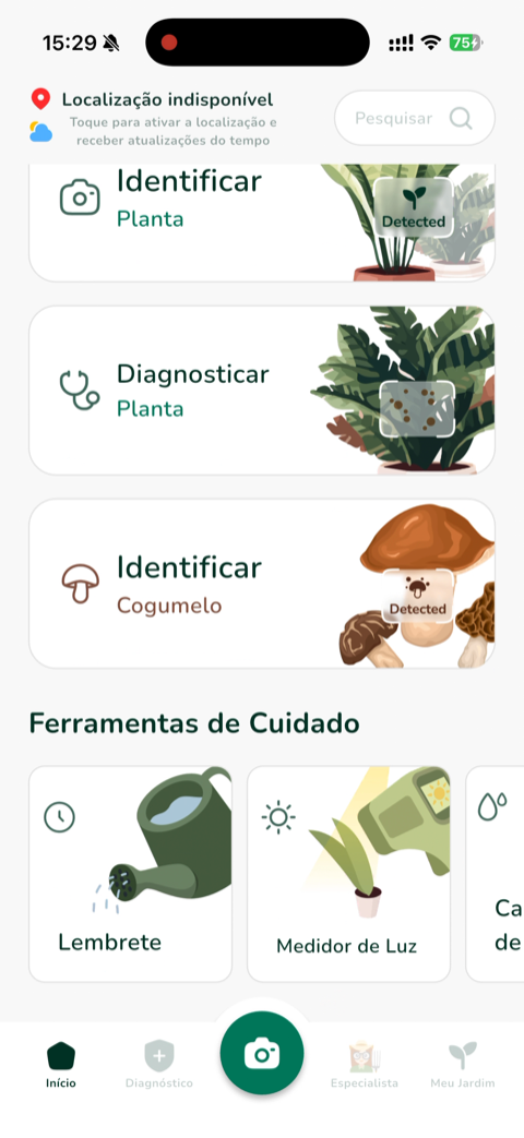 Plantify app screen