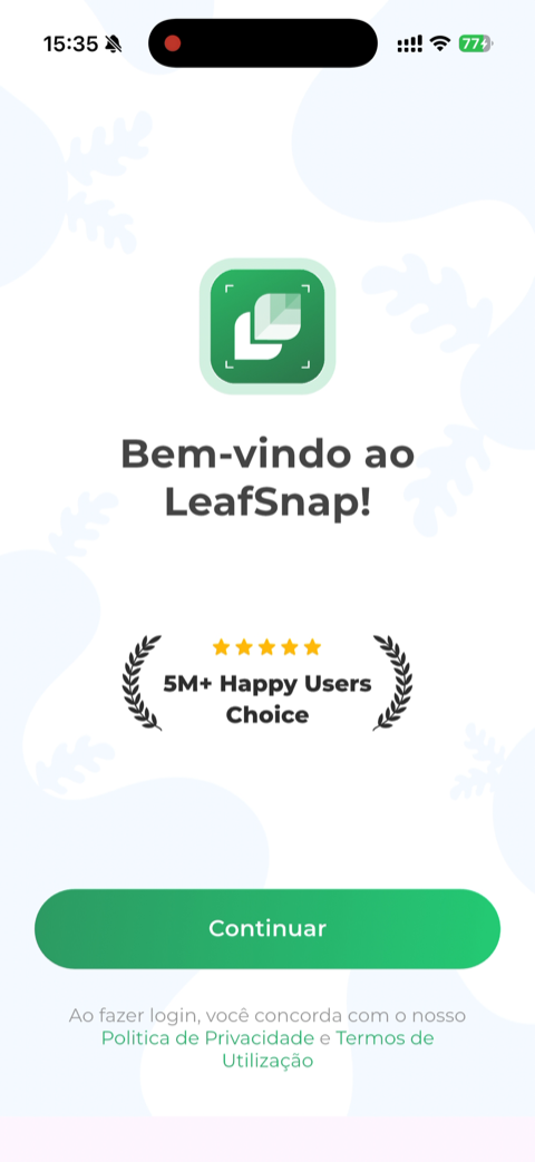 LeafSnap app screen