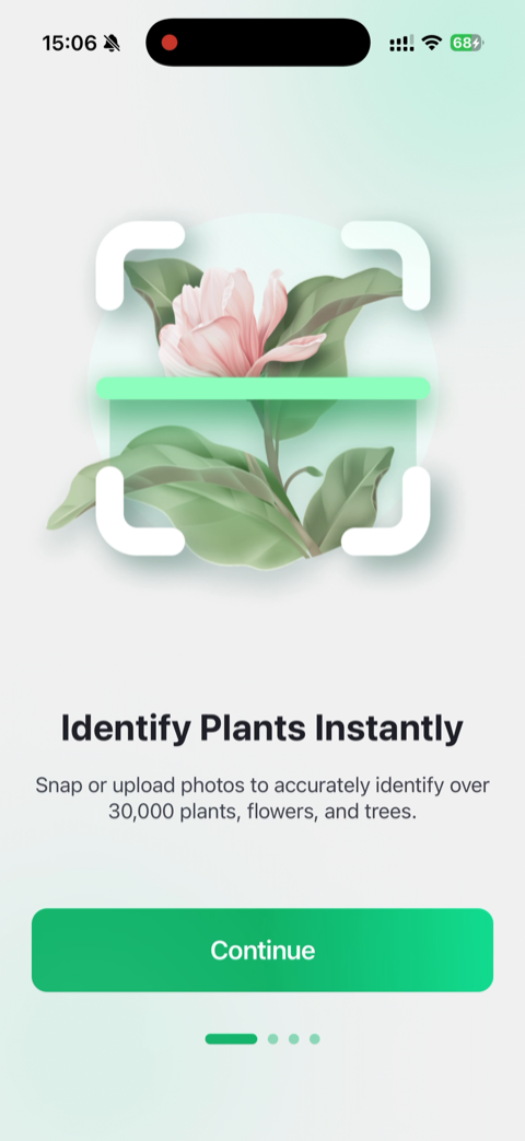 Blossom app screen